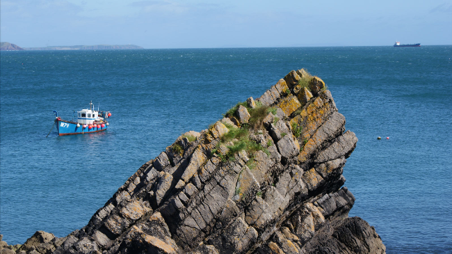 Fishing Boat At Barafundle