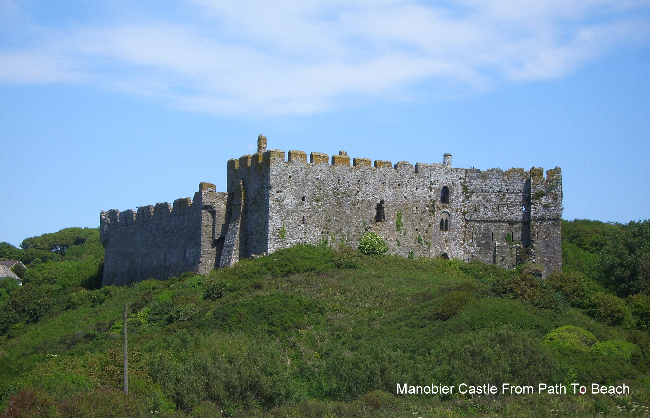 Manobier Castle From Path